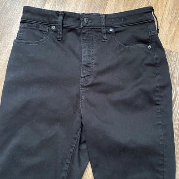 Madewell Women’s Curvy High-Rise Skinny Jeans Size 31 Black Wash Stretch Denim - Picture 3 of 12